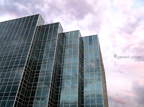 Downtown Phoenix Hard Lines Soft Clouds