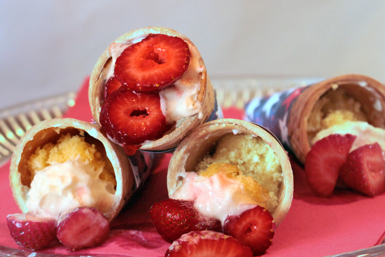 Strawberry Shortcake Cones paintedposies.com