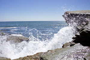 Point Loma Cliffs Waves Crashing San Diego, California paintedposies.com